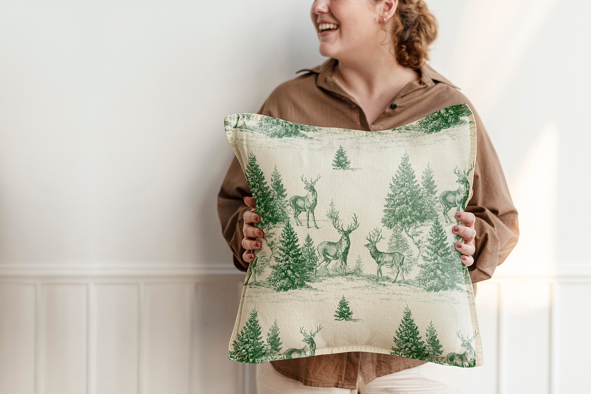 GREEN WINTER TOILE Seamless Pattern, a Pattern Graphic by AYAKA Studio Co. (Photo 7 of 7)