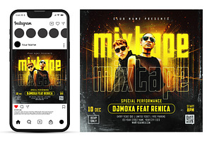 Music dj flyer template