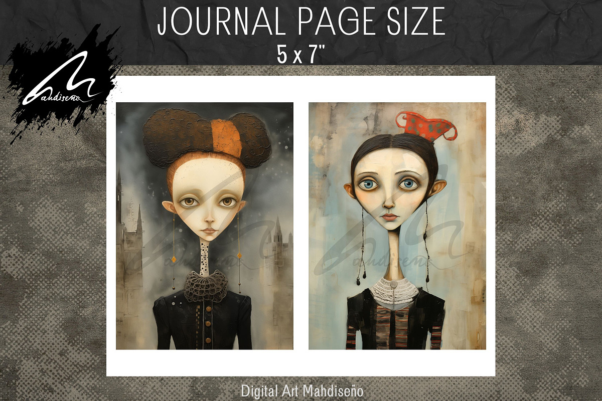 Odd Whimsical Girl, Quirky Pages, a Person Illustration by Digital Art Mahdiseño (Photo 6 of 9)