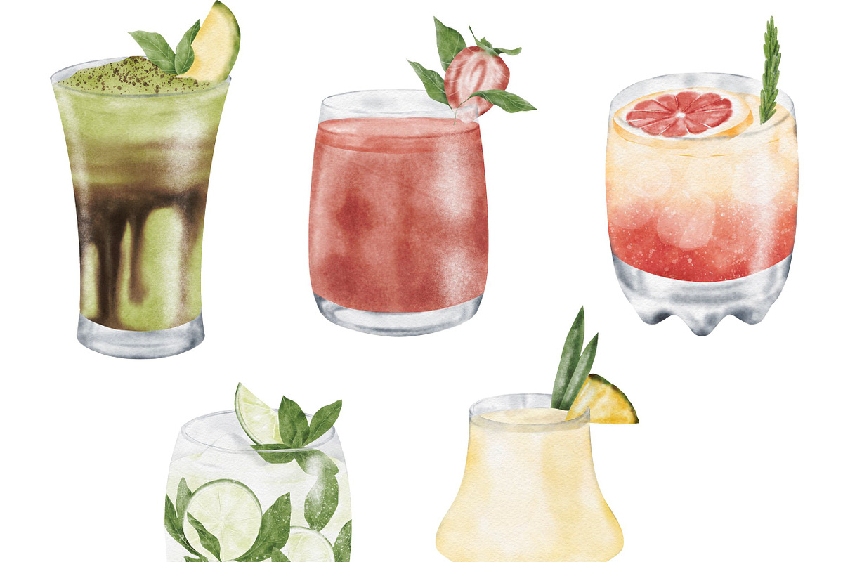 Watercolor Coffee, Chocolate & Juice, a Food Illustration by ArtbyHien (Photo 4 of 8)