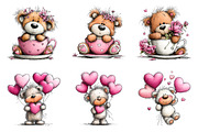 Whimsical Valentine's Day Clipart, an Illustration by SinaCreation (Thumbnail 3 of 11)