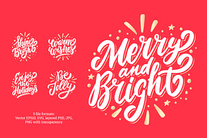 Christmas Vector Handwritten Phrases