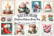 Christmas Postage Stamp Png, an Illustration by Designking (Thumbnail 1 of 5)