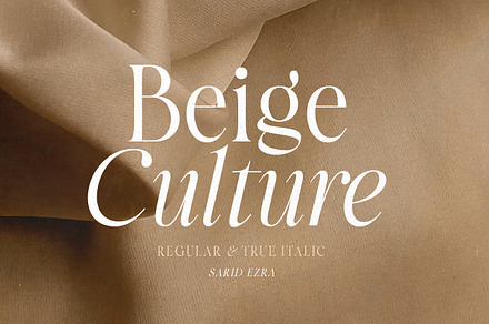 Beige Culture - Luxury Serif, a Serif Font by Sarid Ezra