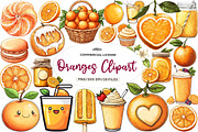 Watercolor Oranges Clipart Sublimati, an Illustration by CreationArt (Thumbnail 1 of 5)