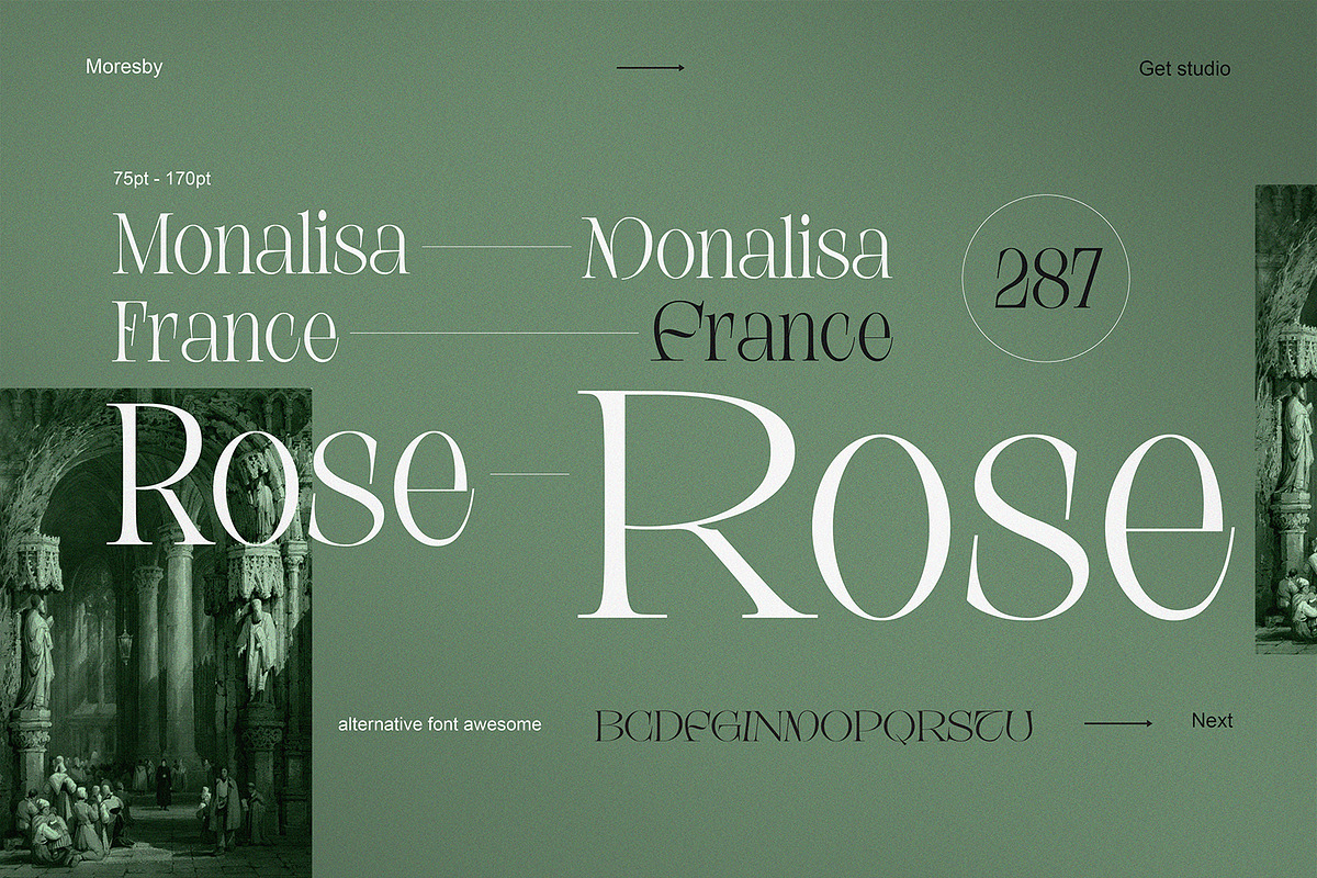 Moresby - Aesthetic Serif Typeface, a Serif Font by Get Studio (Photo 6 of 11)