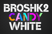 Color fonts BroshK2-candy & white, a Sans Serif Font by glukfonts (Thumbnail 1 of 6)