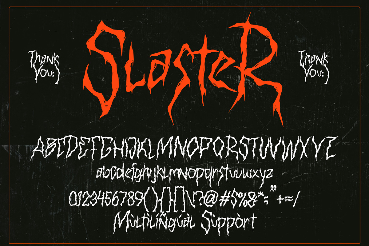 Slaster - A Scarry Horror Fontype, a Blackletter Font by NuType (Photo 6 of 9)