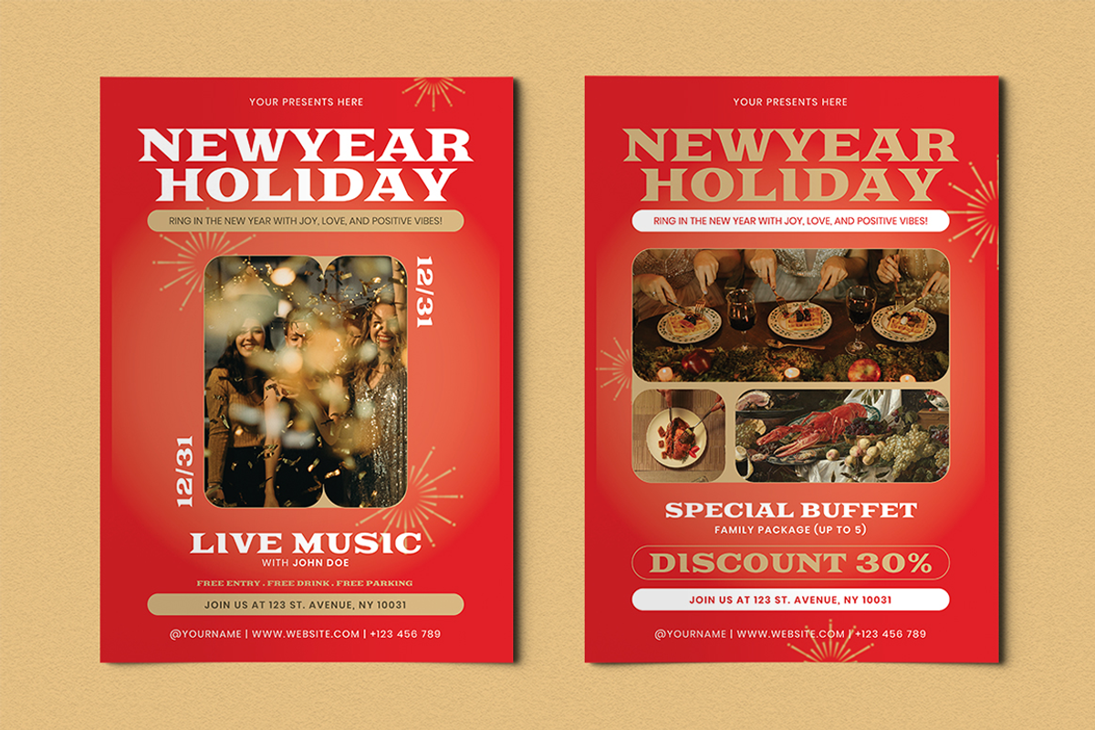Citade - New Year Holiday Flyer, a Flyer Template by Attype (Photo 3 of 4)
