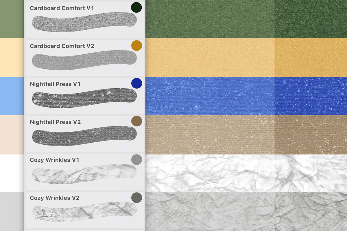 Paper Texture Brushset for Procreate, a Brush Add-On by bokettori (Photo 4 of 9)
