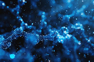 Futuristic Blue Molecular Structure, a Health & Medical Photo by Ales Munt