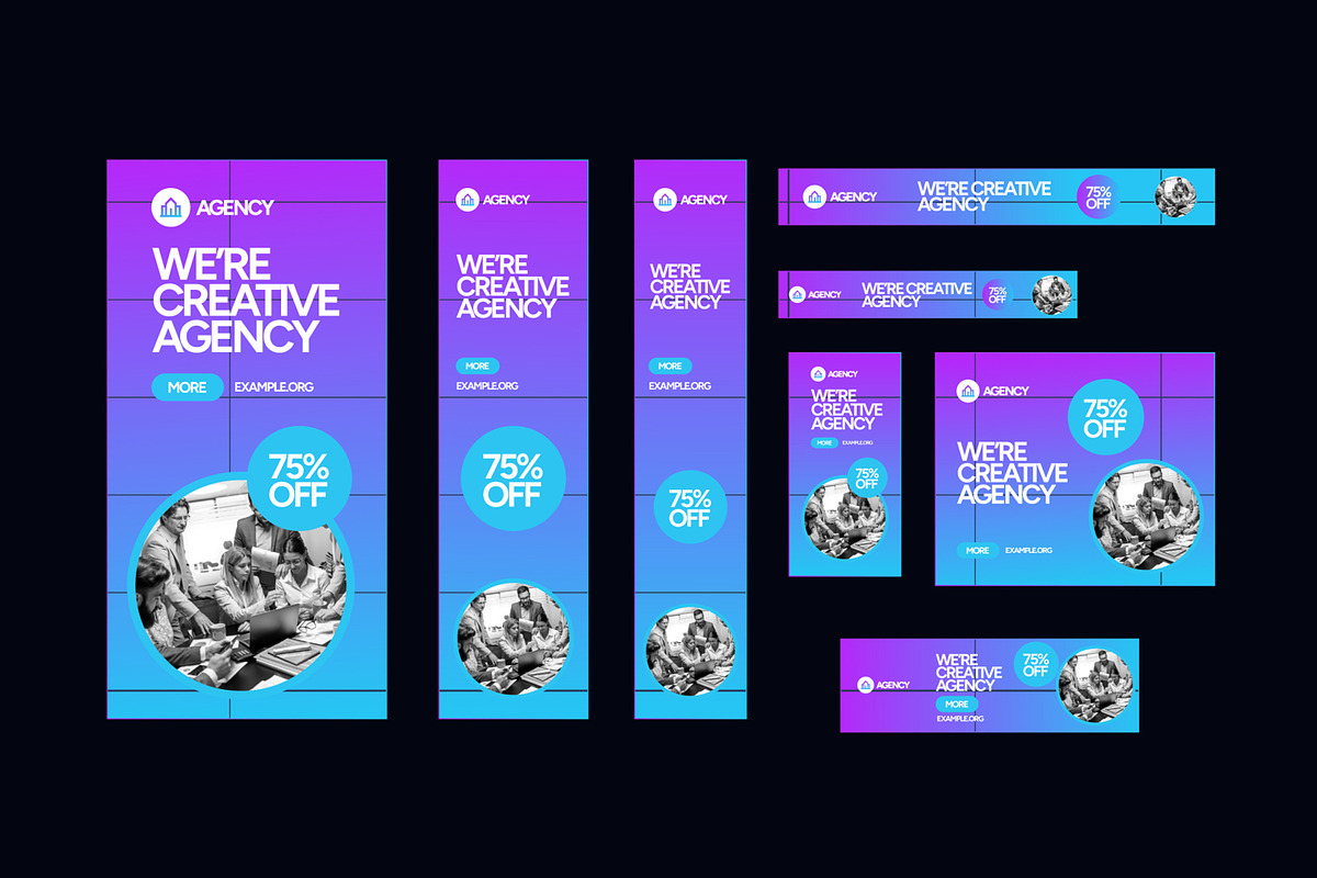 Creative Agency Web Banner Ads Set, an UI Kit Template by CreativeShaper (Photo 3 of 4)