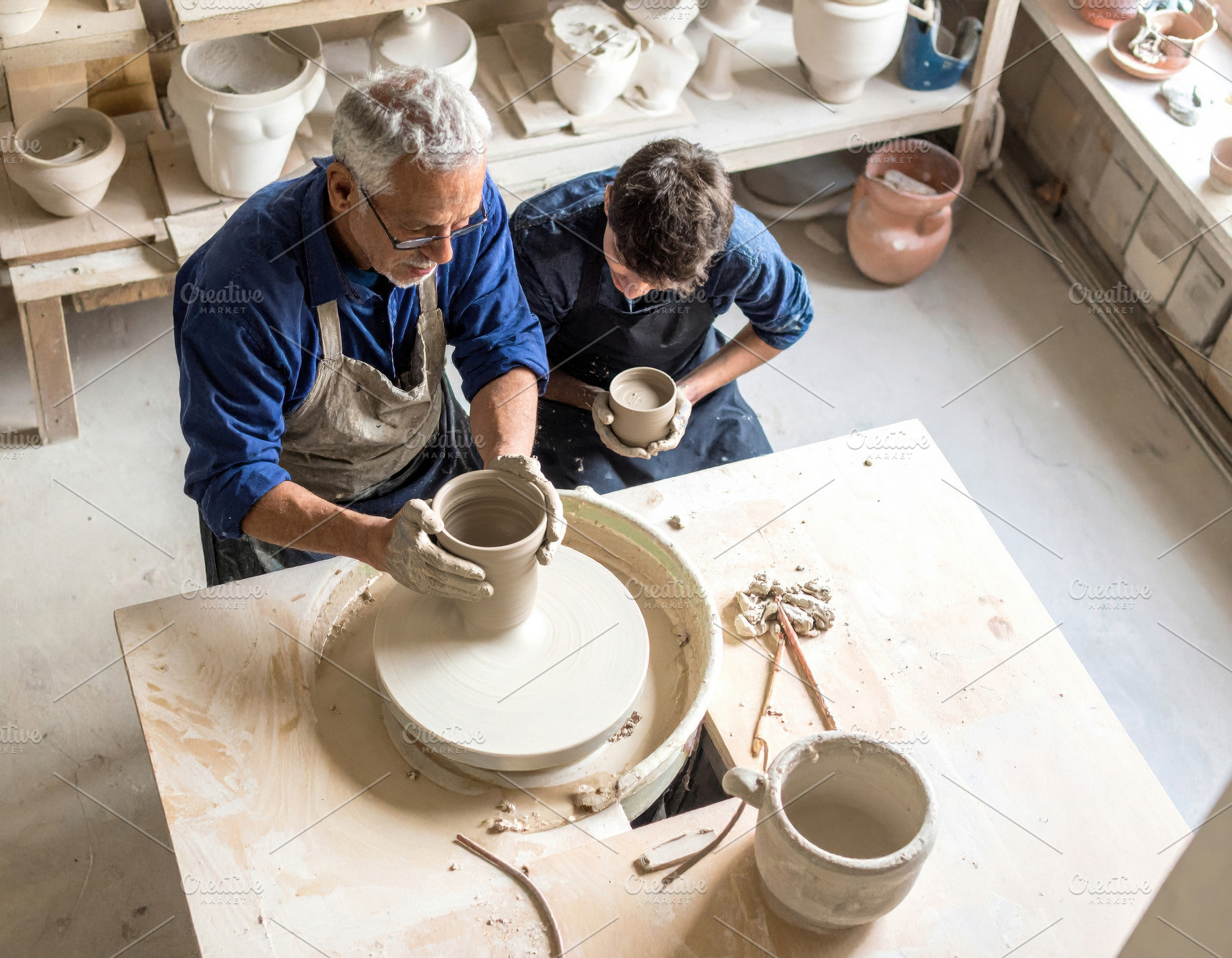 Pottery Lesson at Wheel in Bright Studio, an Arts & Entertainment Photo by Davizro's Market
