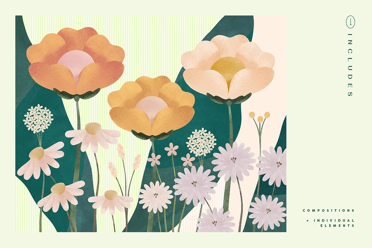 Painted Flowers and Compositions, an Object Graphic by Basia Stryjecka (Photo 2 of 19)