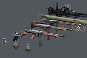 WWII Weapon Pack, an Object 3D Model by Beatheart Creative Studio (Thumbnail 6 of 15)