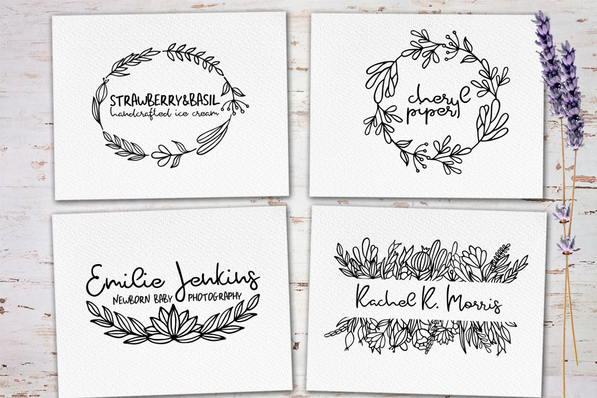 Rosemary & Lavender.Font duo+logos preview 3