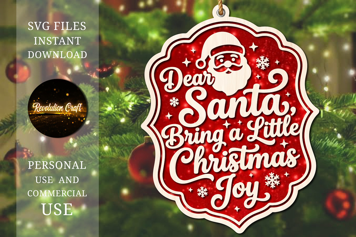 Dear Santa Bring a Little Christmas, an Object Graphic by OK Design (Photo 3 of 3)