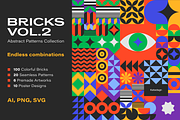 BRICKS VOL2 Patterns Collection, a Pattern Graphic by Katedsgn (Thumbnail 1 of 11)