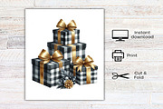 Watercolor Luxury Christmas Clipart, an Illustration by Canvas Craft (Thumbnail 8 of 8)
