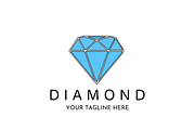 Diamond Logo Design Jewelry Crystal, a Branding & Logo Template by Megafox Studio (Thumbnail 1 of 2)