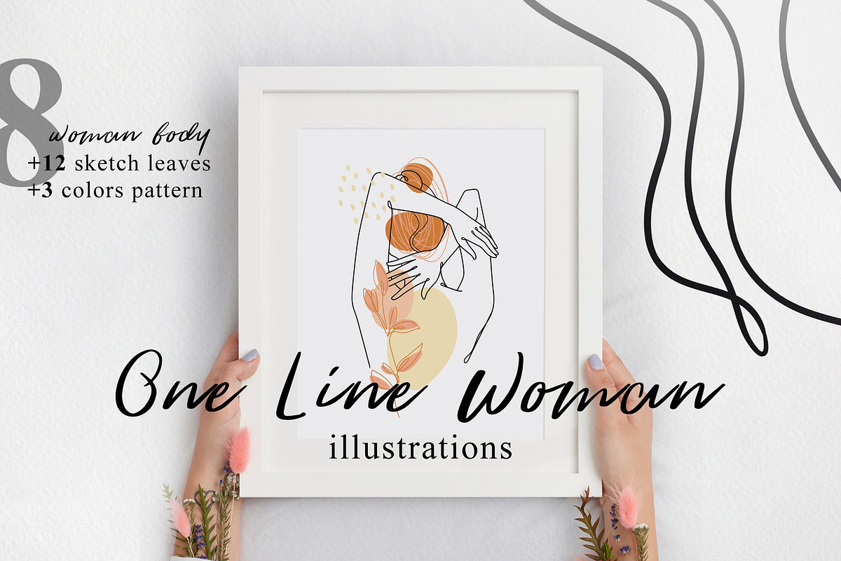 Abstract Female One Line Art, a Decorative Illustration by WalnutBird (Photo 3 of 5)