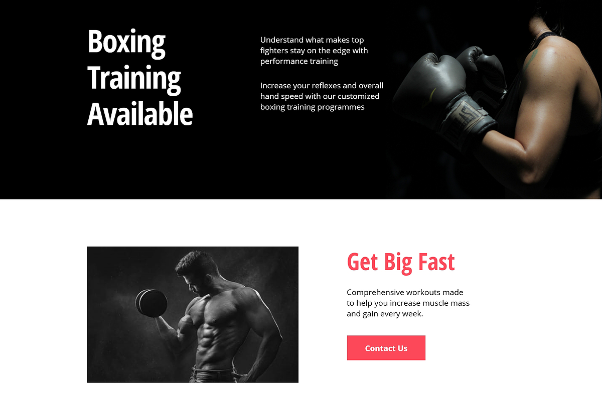Landing page for personal trainer XD, a Landing Page Template by NeptuneDesign (Photo 5 of 9)