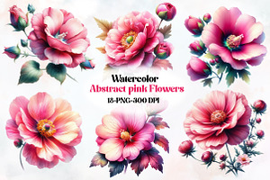 Abstract Flowers Sublimation Clipart, an Illustration by Designworld