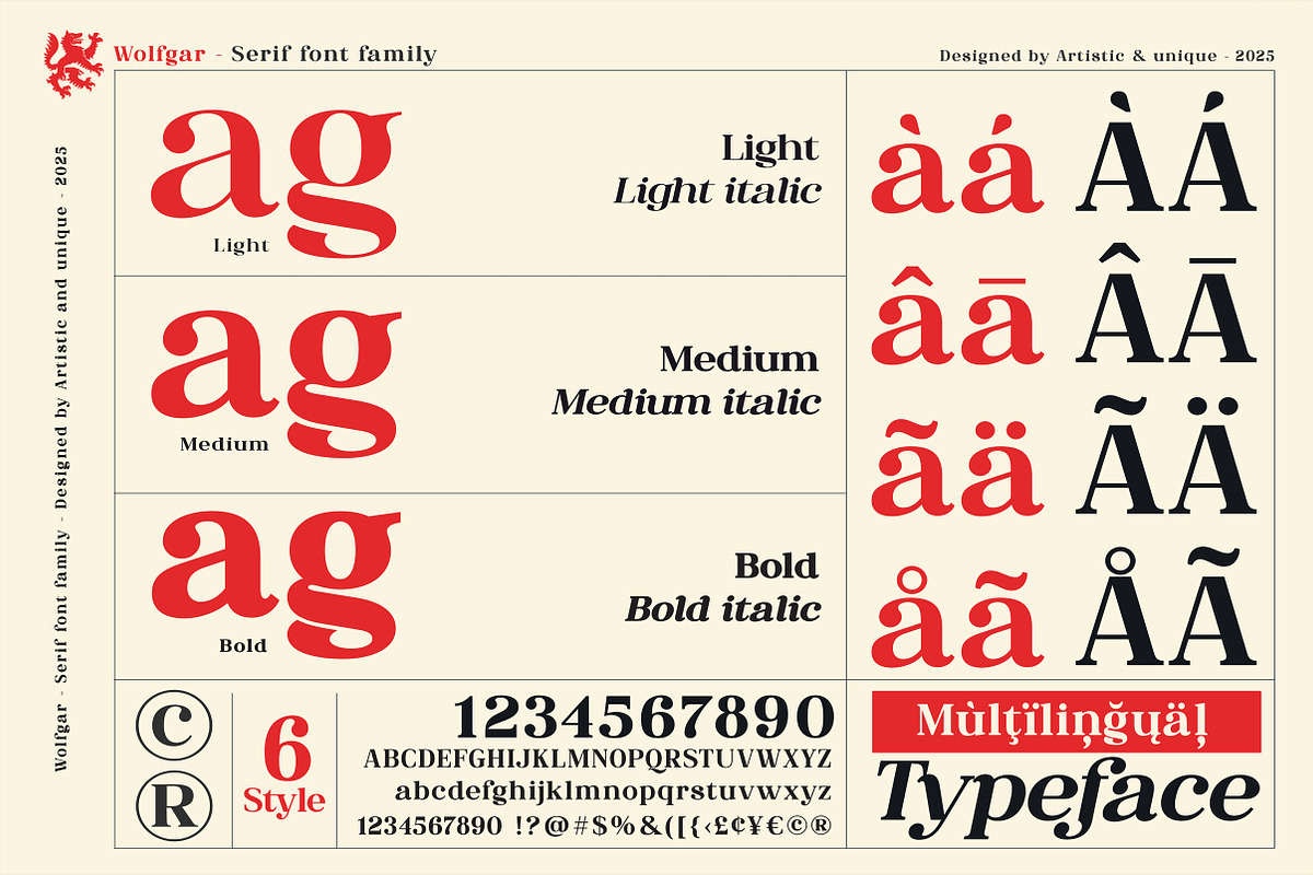 Wolfgar - Serif Font Family, a Serif Font by Artistic & Unique (Photo 4 of 15)