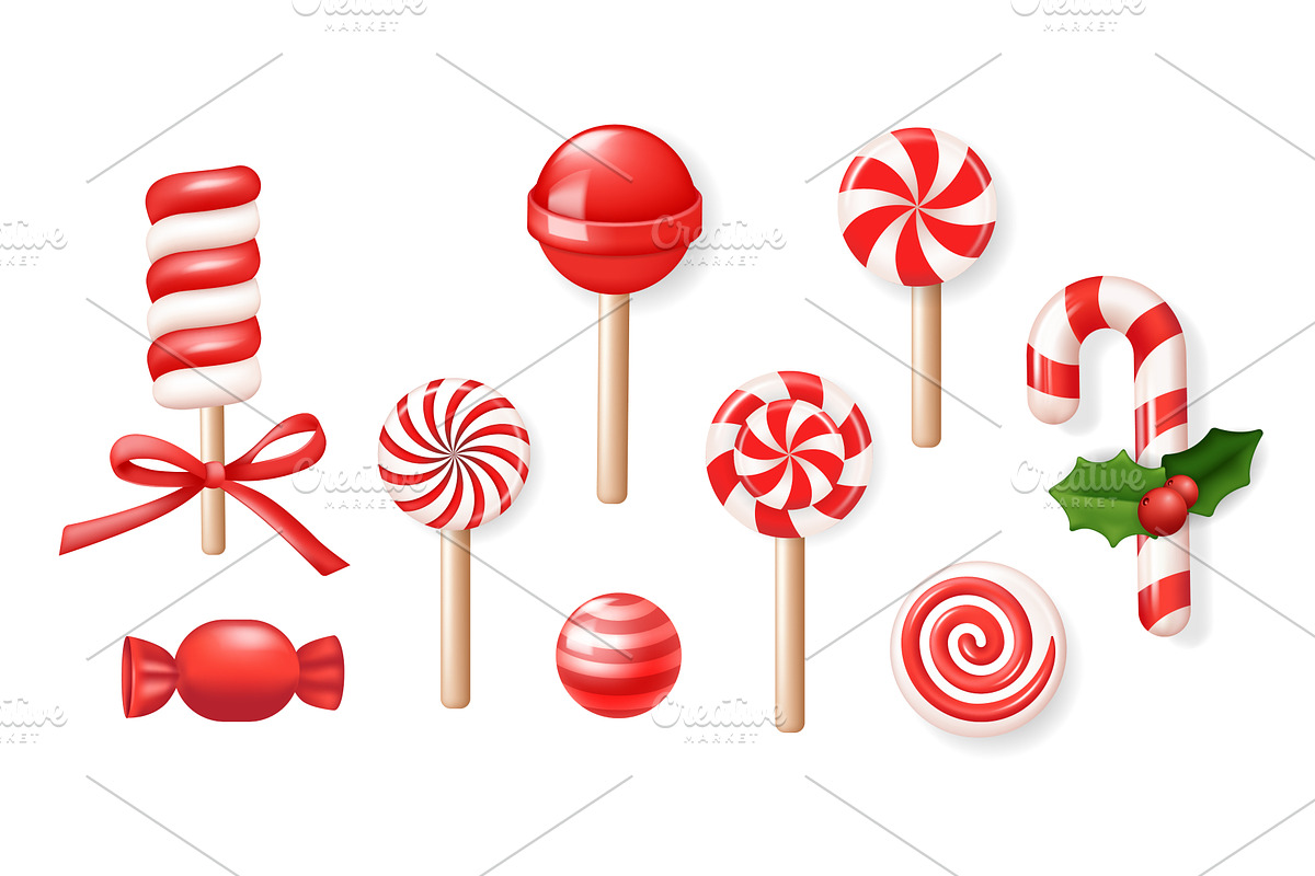 Christmas Candies 3D Illustration, an Object Illustration by alexdndz