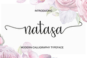 Natasa Script Font, a Script Font by Zulkhairi Lettering (Thumbnail 1 of 6)