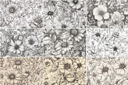 Peony - Sketch Flower Patterns, a Pattern Graphic by Pixel Perfect Patterns (Thumbnail 7 of 8)
