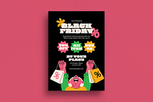 Black Friday Sale Event Flyer, a Flyer Template by Guuver