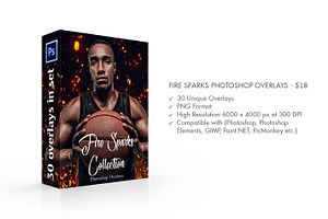 Fire Sparks Photoshop Overlays