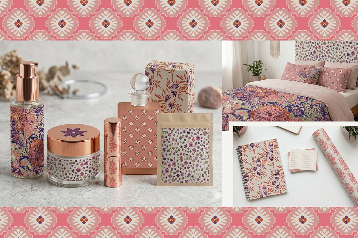 Vintage Floral Seamless Patterns, a Pattern Graphic by Sonulkaster (Photo 10 of 11)