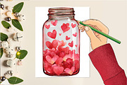 Watercolor Valentines day Clipart, an Illustration by DreamCafeArt (Thumbnail 4 of 6)
