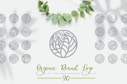 Organic Round Logo emblem, a Branding & Logo Template by Happy Letters