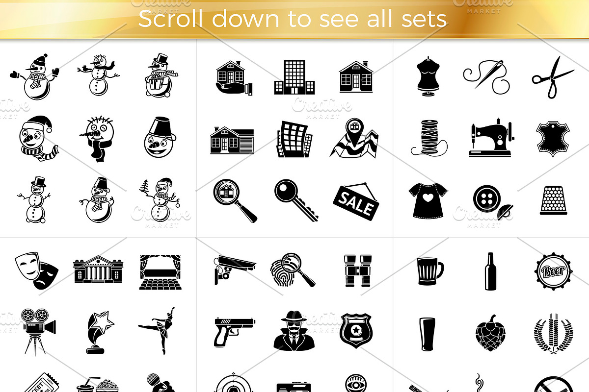 Mega Black Icons Pack - EPS, PNG, an Icon by Tashal (Photo 7 of 8)