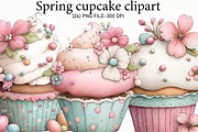 Spring cupcake clipart, an Illustration by Designworld (Thumbnail 1 of 5)