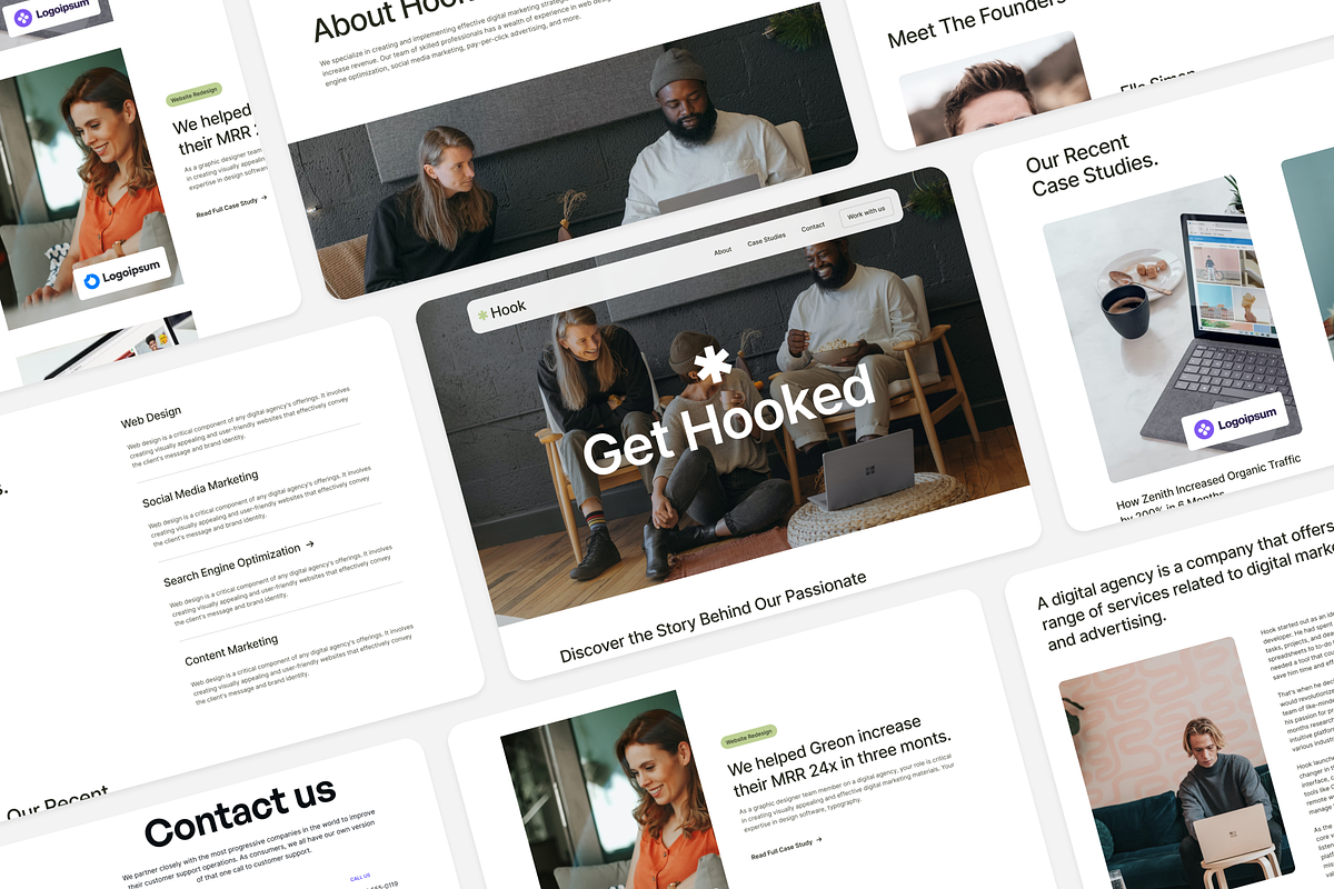 Hook - Digital Agency Figma Template, an UI Kit Template by FinestDevs (Photo 2 of 4)