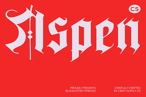 CS Aspen Blackletter Font