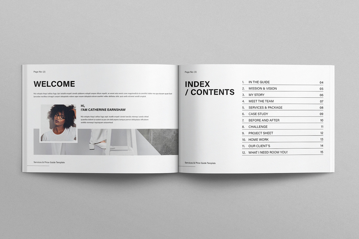 Service & Pricing Guide Template, a Brochure Template by E-Type (Photo 2 of 7)
