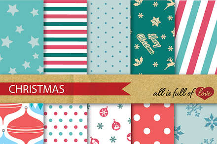 Christmas Digital Background Pattern