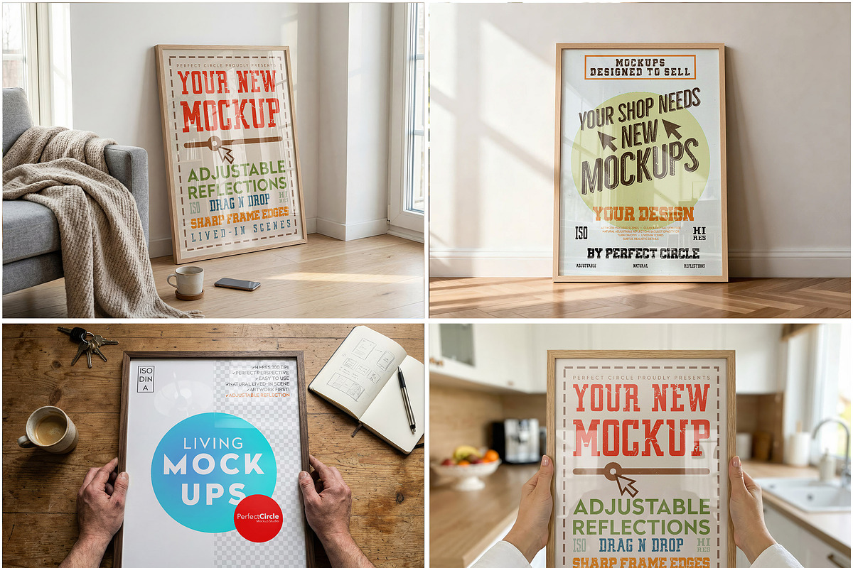 62 Poster Frame Mockup Bundle, a Mockup by DesignRocket (Photo 13 of 14)