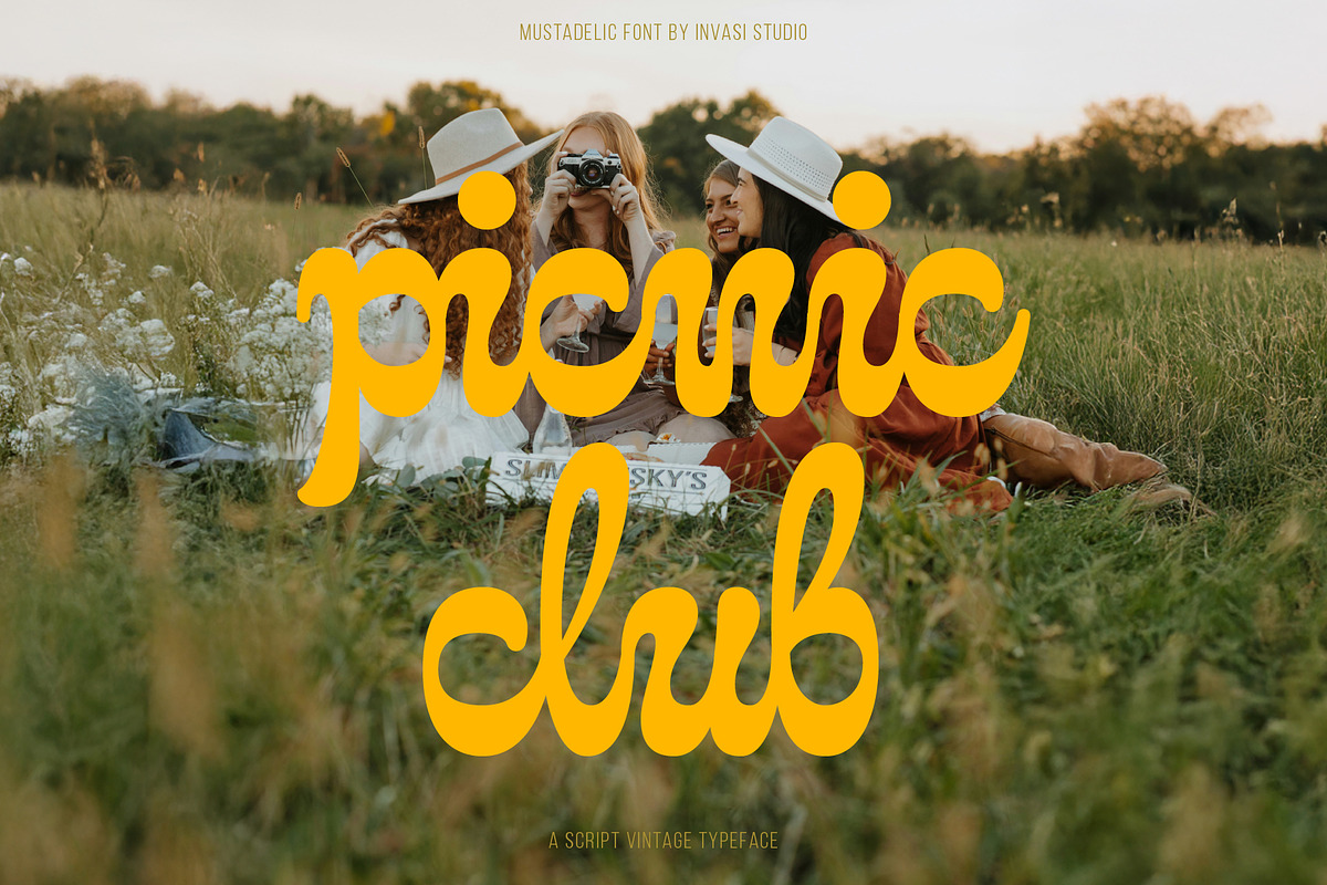 Mustadelic – Script Vintage Font, a Script Font by Invasi Studio (Photo 10 of 11)