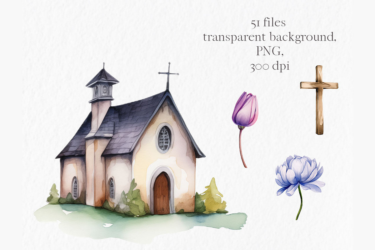 First communion watercolor clipart, an Object Graphic by MyLittleMeow (Photo 6 of 9)