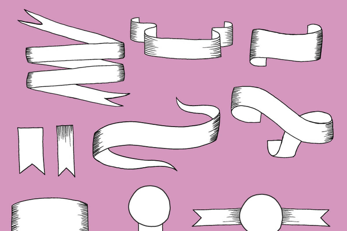 Hand-drawn Banners and Ribbons, an Object Graphic by MyNatureGraphics (Photo 3 of 4)