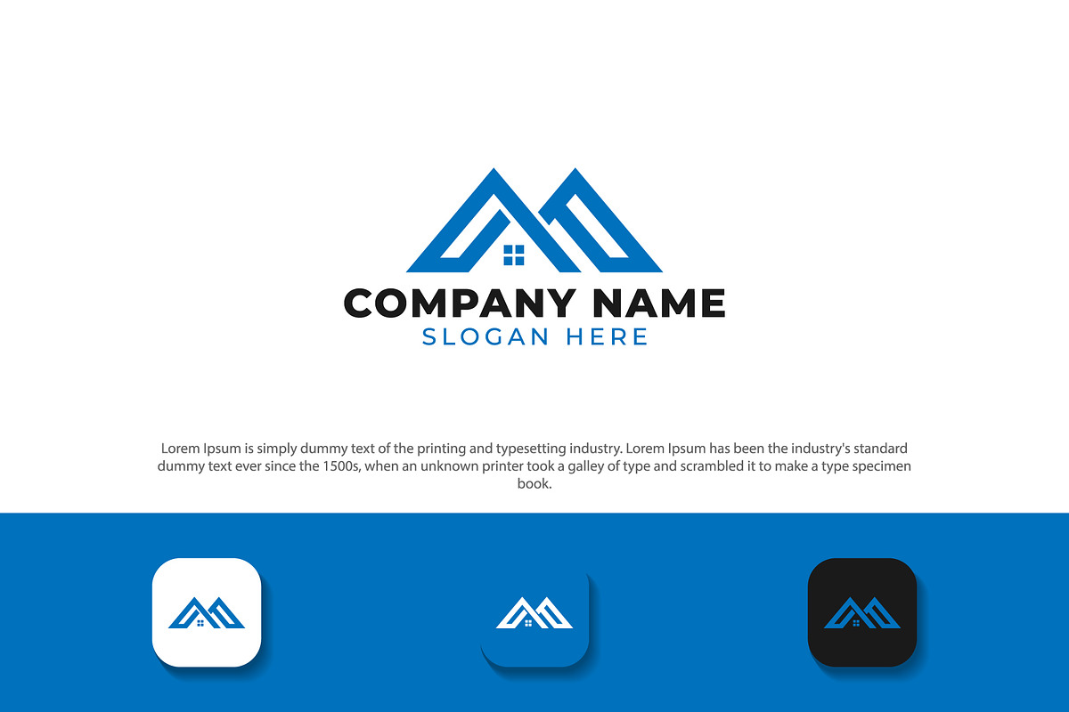 Letter m m initial logo design, a Branding & Logo Template by Logo_Luck