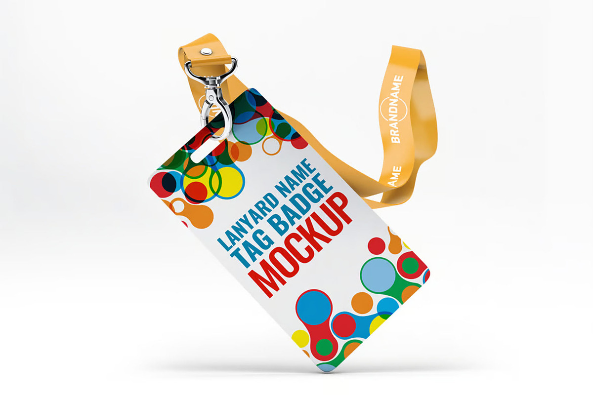 Lanyard Tag Badge Mock-Up, an Advertising Mockup by Se٧enStudio (Photo 6 of 8)