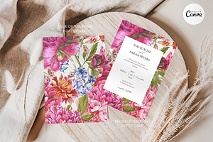 Minimalist Floral Wedding Invite -F5