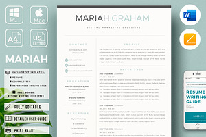 Modern Resume Design Cover Letter